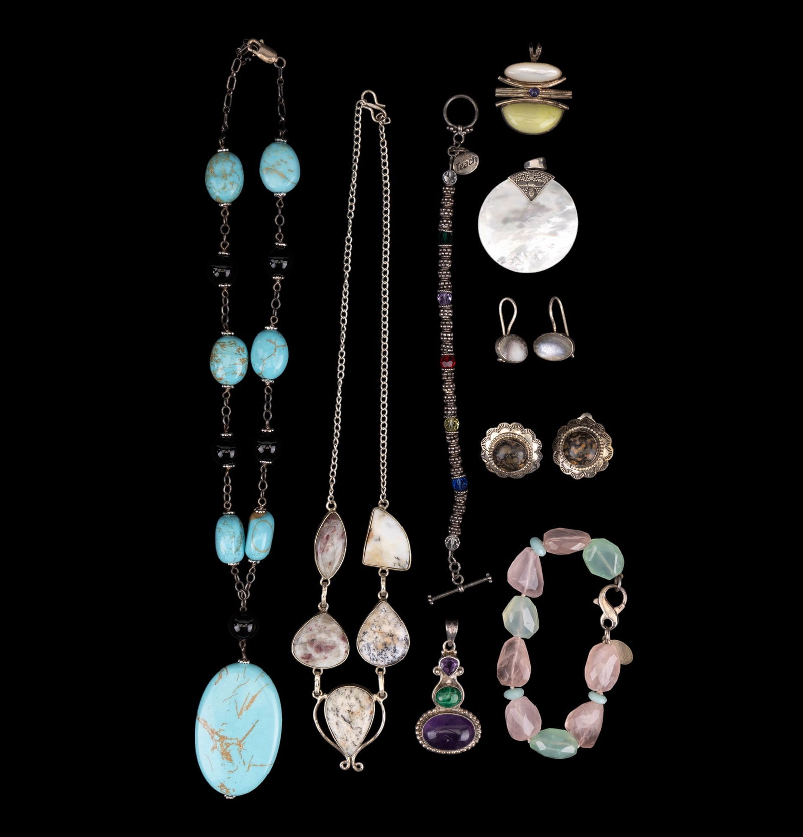 Sterling, M.O.P., & Hardstone Jewelry (1 of 11)