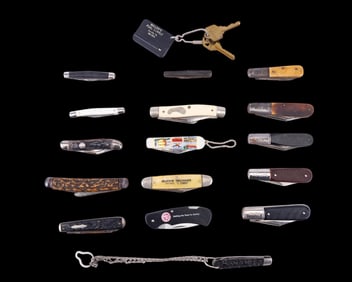 Carved Bone Handle & Other Pocket Knives (16)