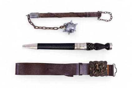 Scottish Dirk Dagger, Flail, & Don McKee Belt