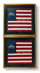 Civil War 133rd & 135th Regiment PA Infantry Flags
