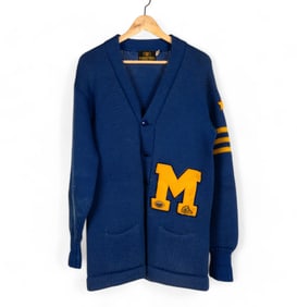 Vintage Michigan Varsity Letterman Cardigan