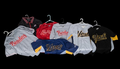 Reading Phillies and York Revolution Jerseys