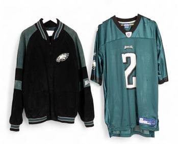 Vintage Suede Philadelphia Eagles Jacket & Jersey