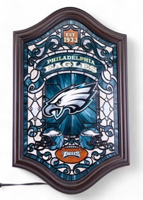 Bradford Exchange PHI Eagles Stained Glass Lamp