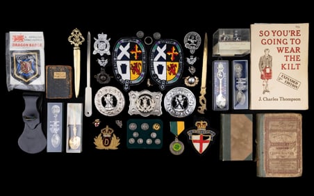 Pins, Patches, Kilt Access. Scotland, GB, & UK