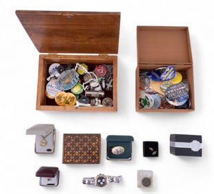 10K Gold Dana, Vintage Buttons, Belt Buckles, More