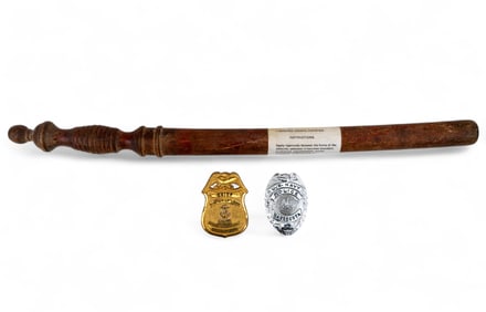 U.S. Navy Police Badges and Night Stick