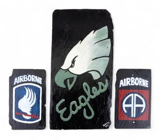 173rd & 82nd Airborne & Eagles Slate Plaques