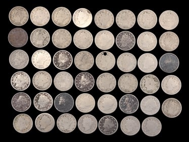 1891-1912 Liberty Head Nickels (51 Total)