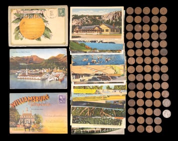 Vintage & Antique Postcards and Wheat Pennies