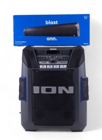 ION Explorer XL and Onn. Soundbar