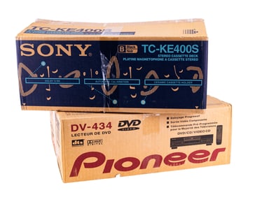 Pioneer DVD Player and Sony Stereo Cassette Deck