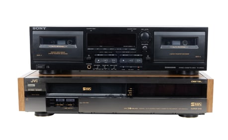 JVC VCR and Sony Cassette Deck