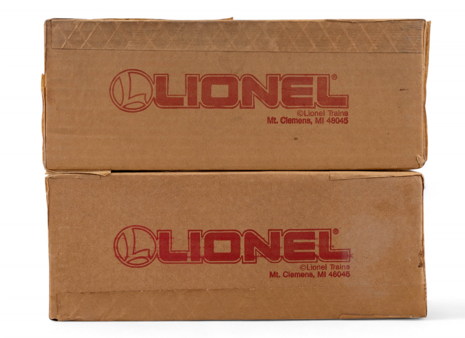 Sealed Lionel Toy Fair Cars (2): Lionel Sealed boxes: Toy Fair Car 1988 #1-9902 and Toy Fair Car 1989 #19907.