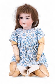 Antique German Bisque and Paper Mache Doll