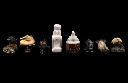 Assorted Carved and Cast Animal Figurines (8)