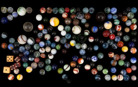 Glass, Clay, and Agate Marble Collection (100+)