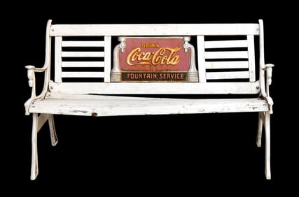 Vintage Wood and Cast Iron Coca-Cola Bench