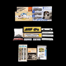 HO Scale Trains and Corgi Fire Truck