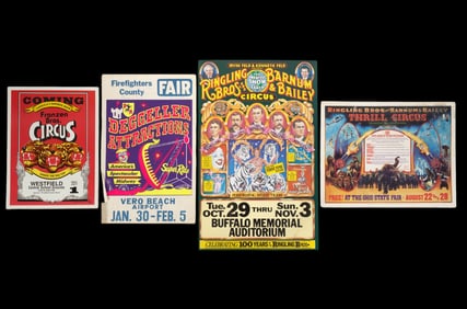 Vintage Ringling and Deggeller Circus Posters (4)