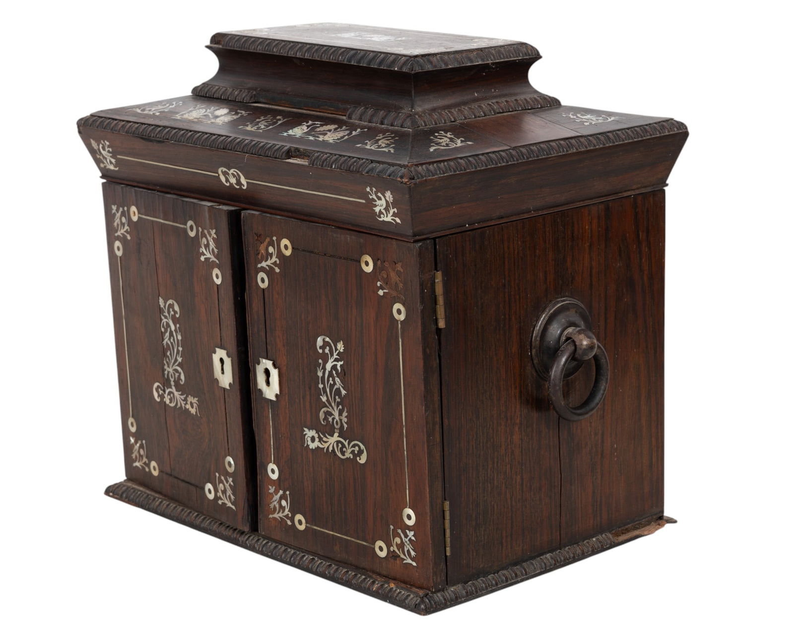 19th C Inlaid Rosewood Jewelry Box (1 of 16)