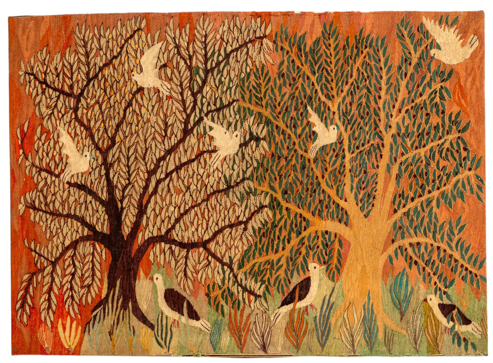 African Hand Woven Bird Themed Tapestry (1 of 7)