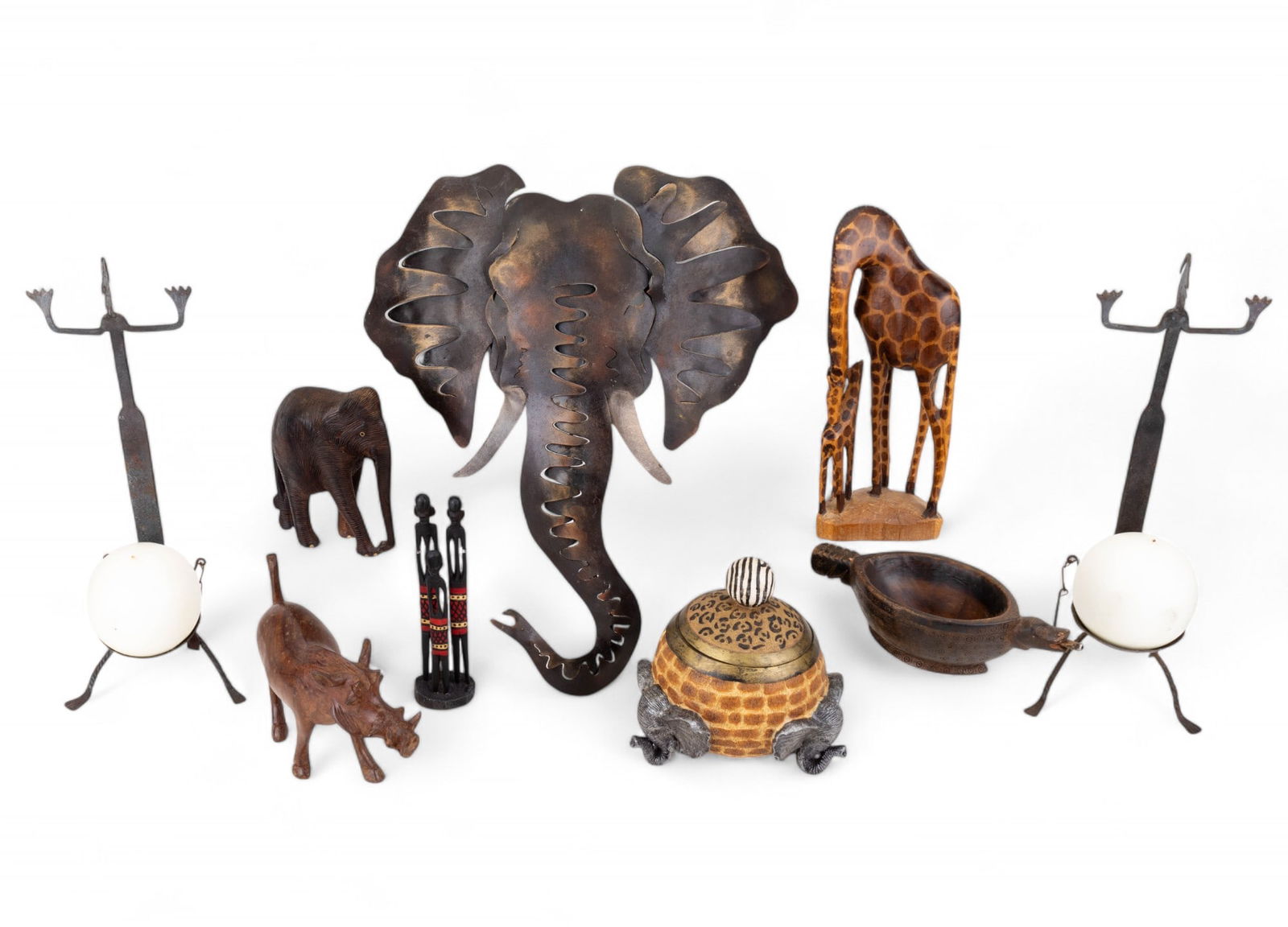 Elephant Wall Hanging, Carved Figural Decor, More (1 of 17)