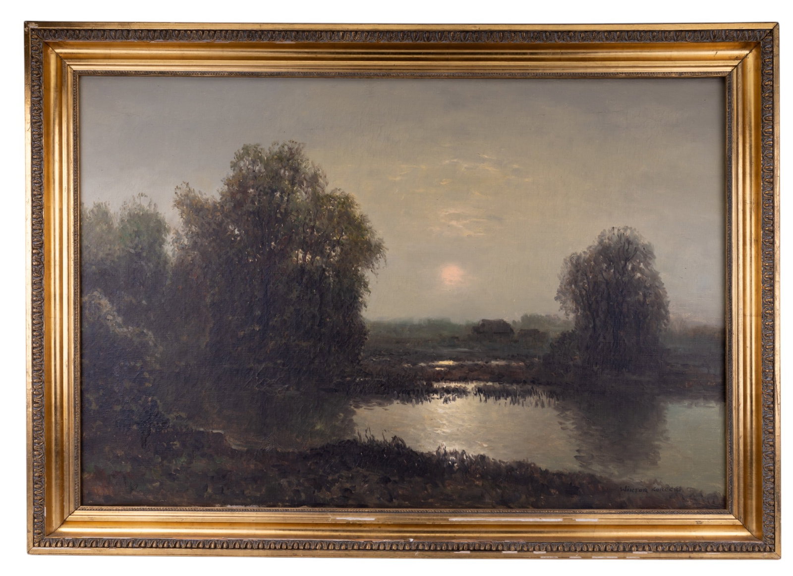 Wictor Korecki (PL 1890-1980) Oil Landscape (1 of 9)