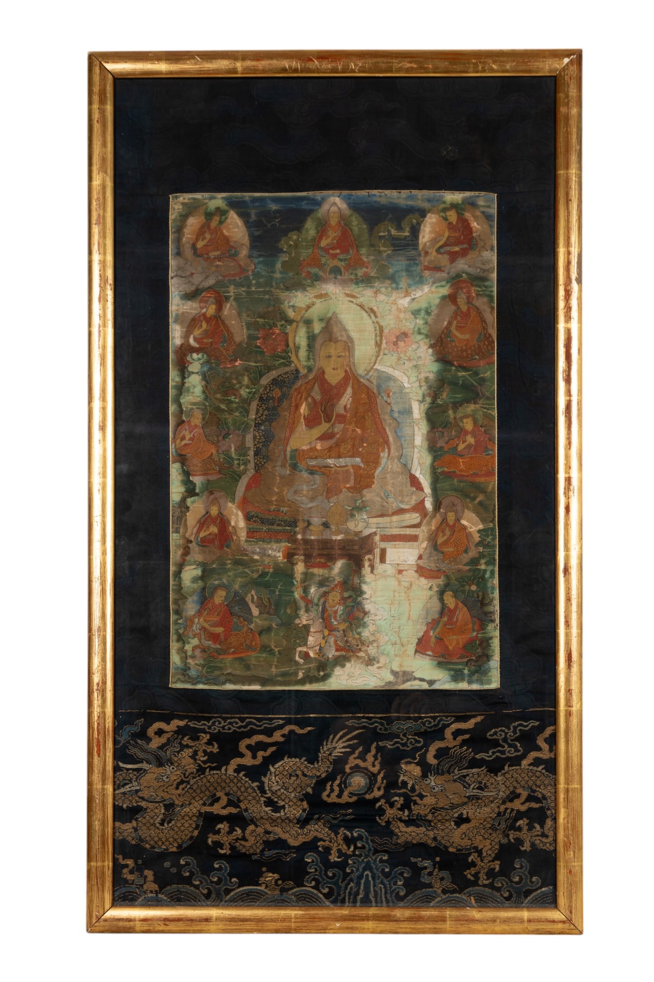 Tibetan Thangka with Embroidery Panels (1 of 20)