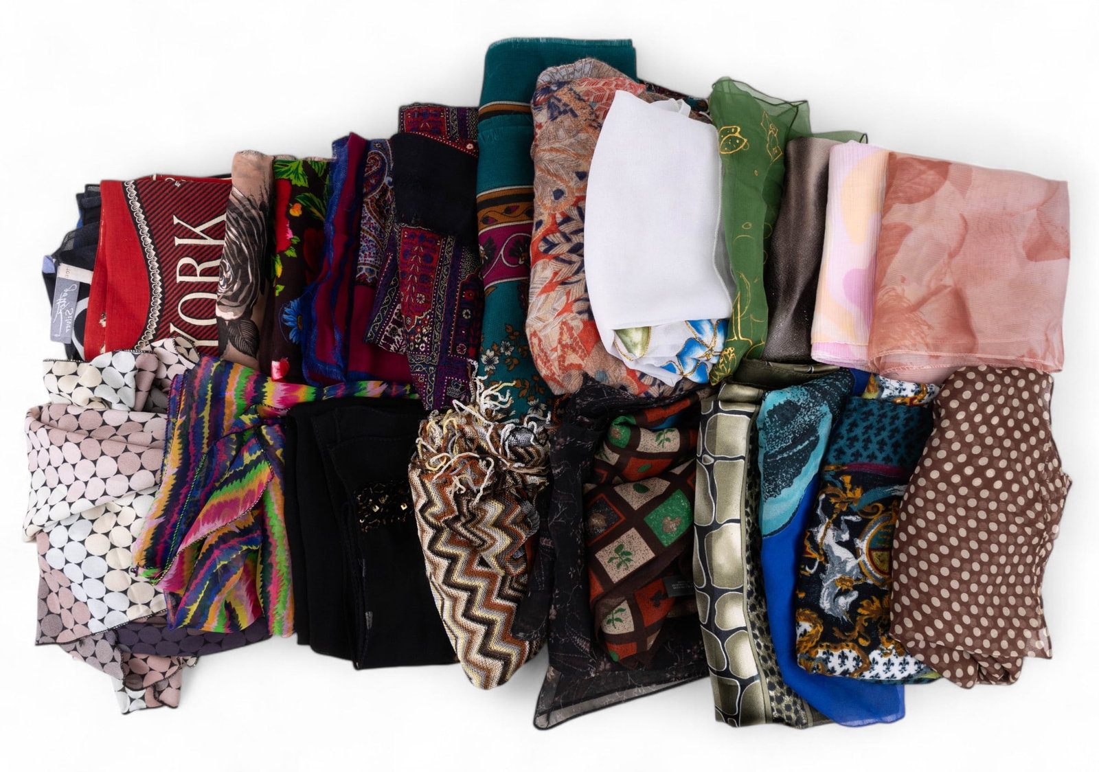 Colorful Scarves, Sheer Shawls, Wraps Grouping (1 of 18)