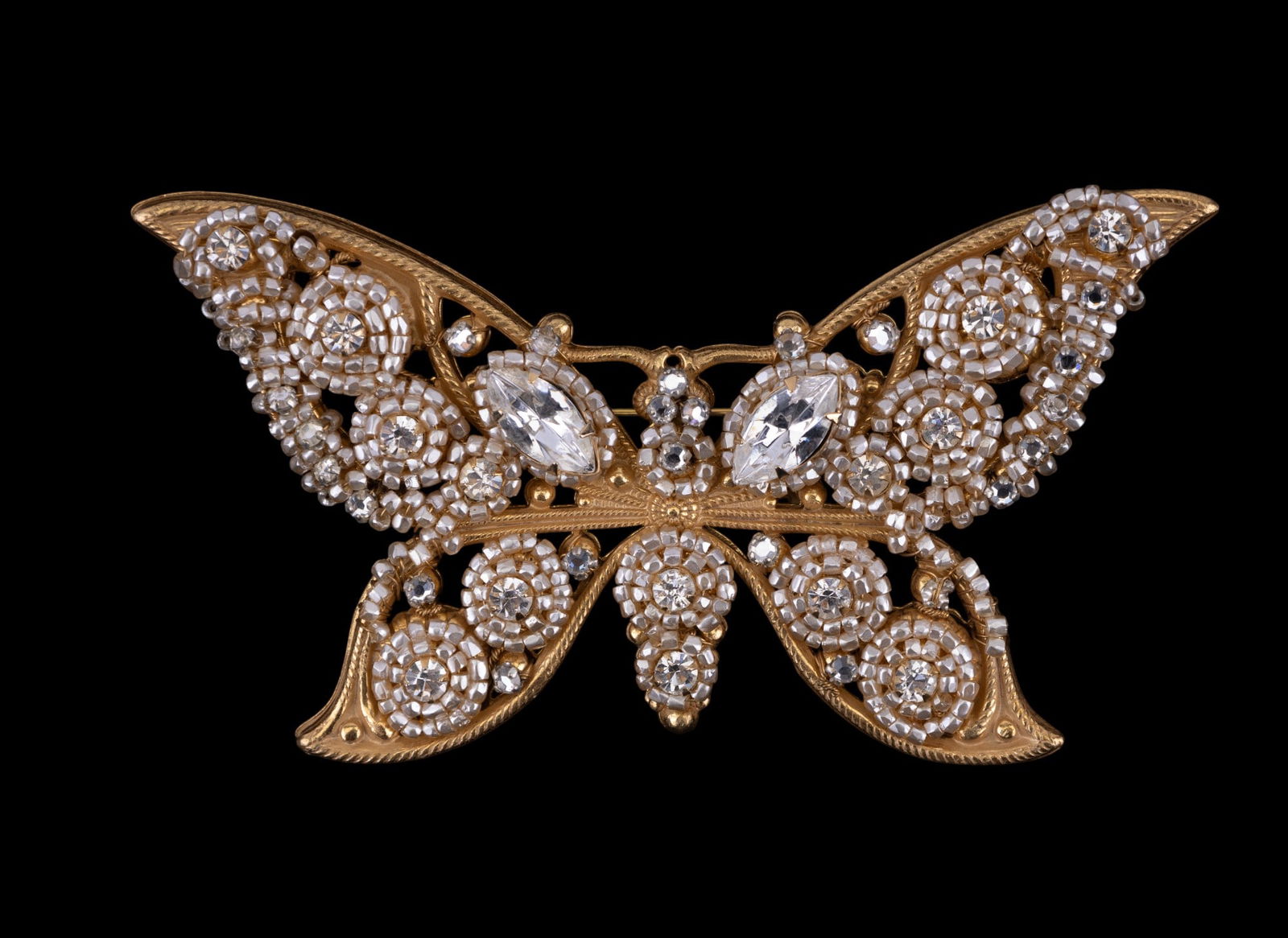 Rare Miriam Haskell Butterfly Brooch (1 of 3)