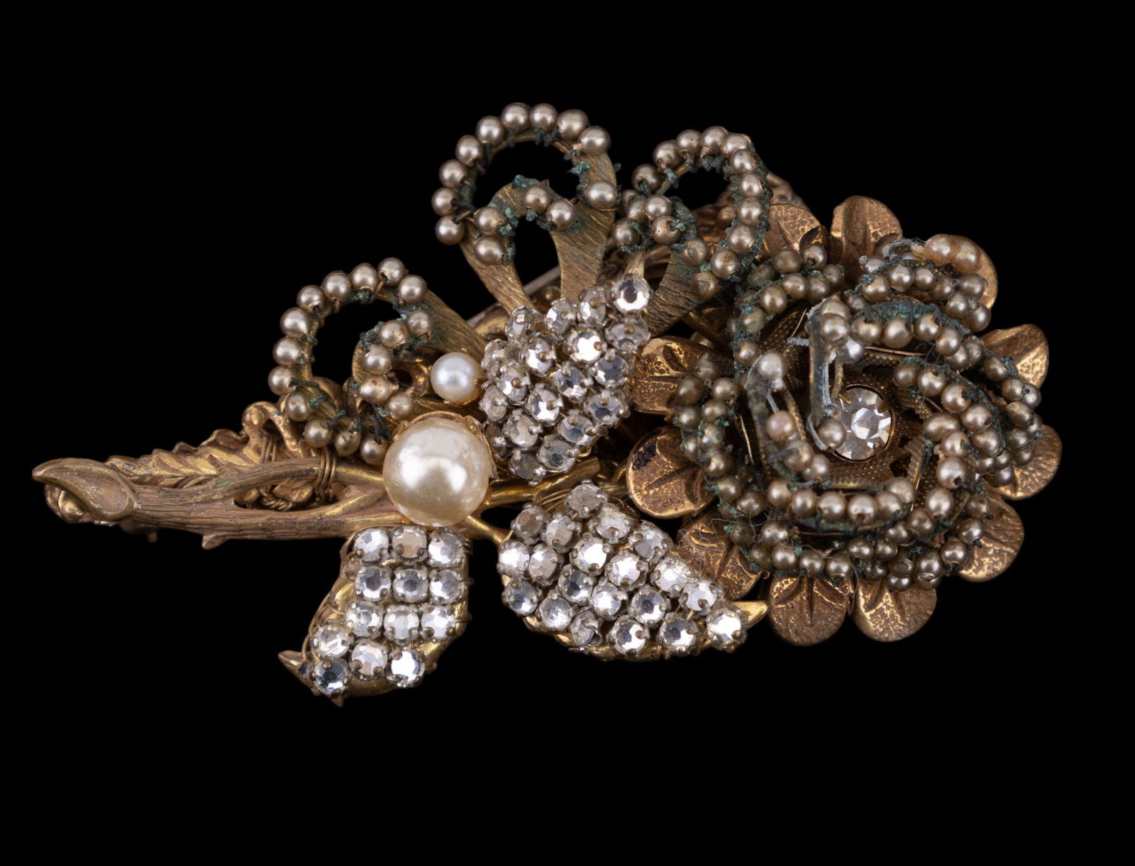 Miriam Haskell Rose Brooch (1 of 5)