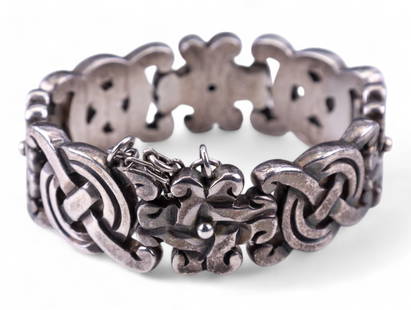 Rare William Spratling Sterling Bracelet: Highly stylized, early rare William Spratling sterling silver bracelet.