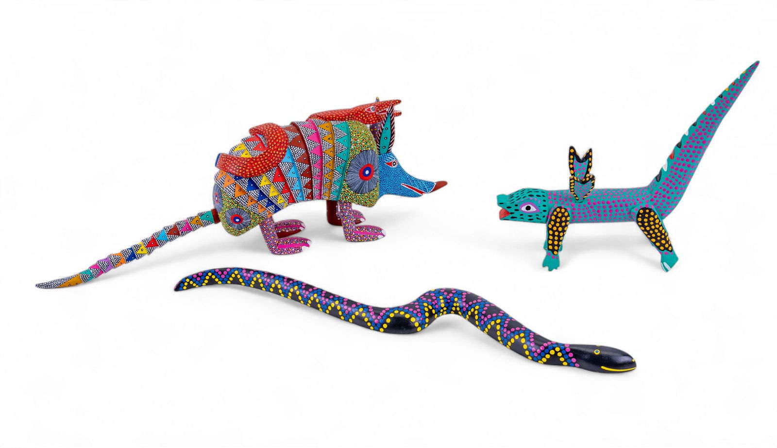 Oaxaca Folk Art Armadillo, Snake, and Lizard (1 of 18)