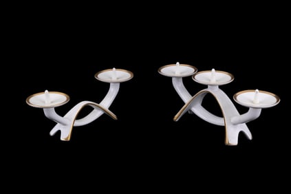 Alka-Kunst Bavarian MCM Candelabras (2 Pc.)