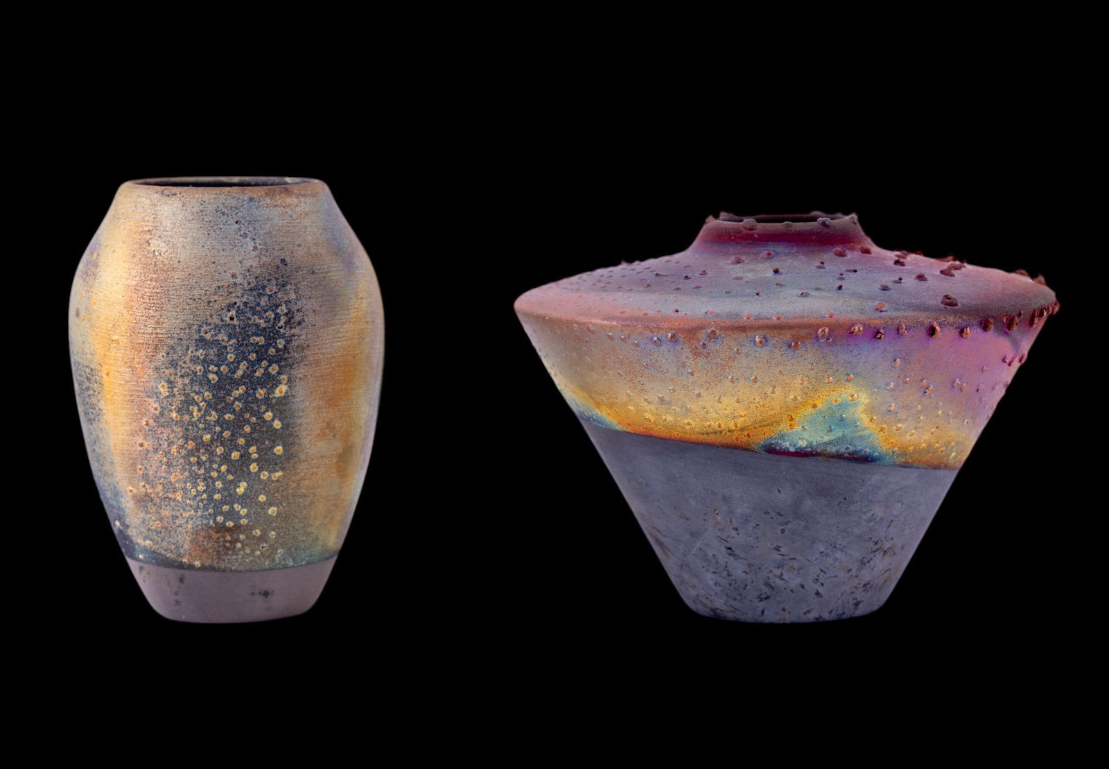 Norman Bacon Small Raku Vases (2) (1 of 7)