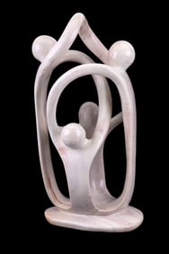 Kenyan Tribal Style Soapstone Figural Sculpture