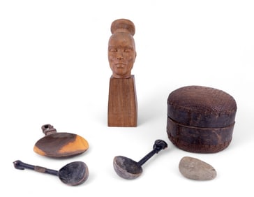 Early African Sculptures & Baskets, Stone Grinder