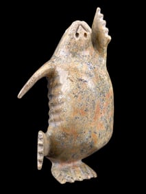 Stone Walrus Sculpture w/ Tusk Slots