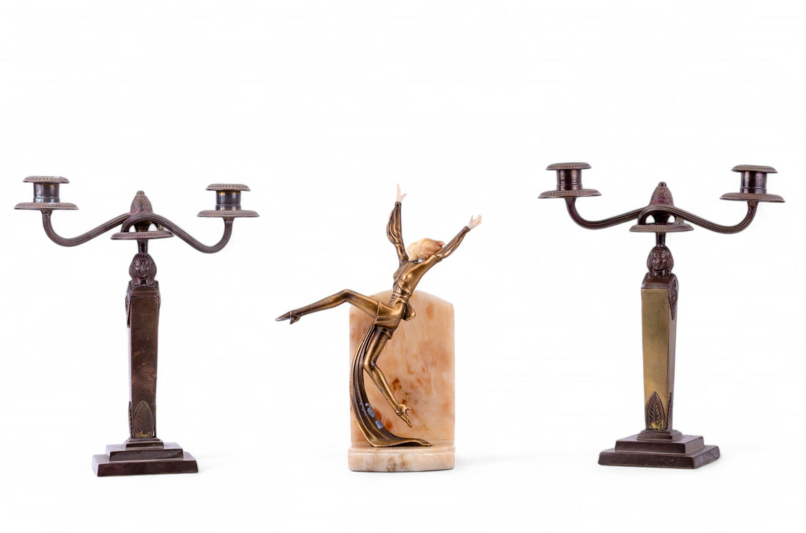 Bronze Marble Bookend, "A. Mottahedeh" Candelabras (1 of 18)