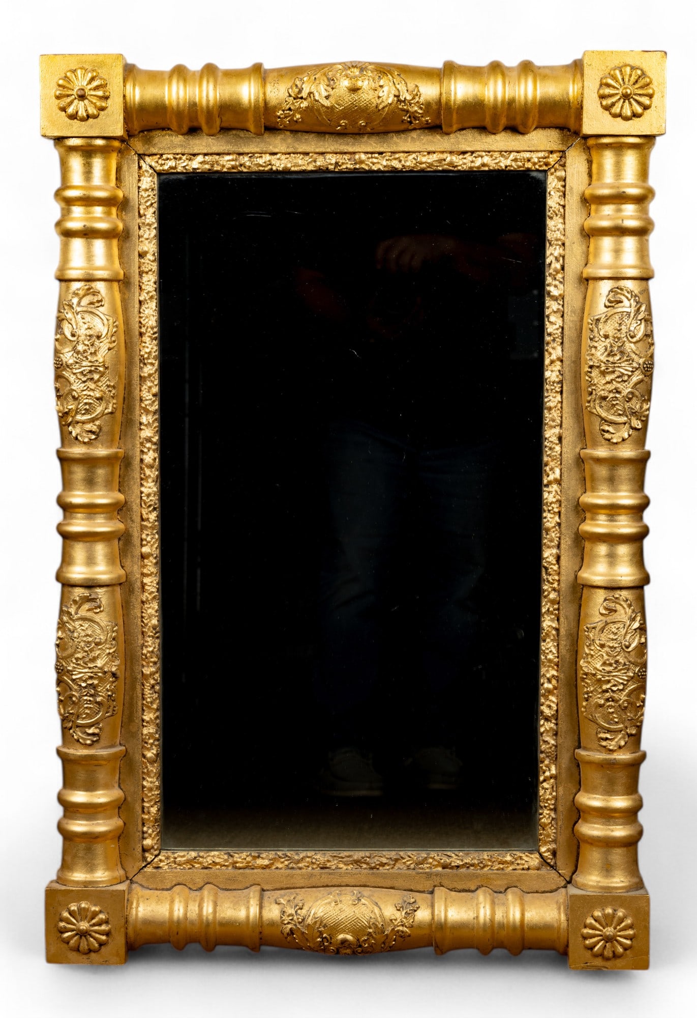 Antique Federal Style Gold Wood Wall Mirror (1 of 9)
