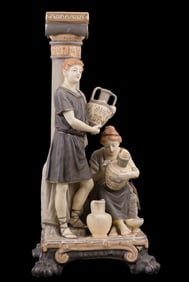 European Bisque Figure (Previously Lamp)