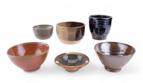 Artisan Wheel Thrown Ceramic Bowls (6)