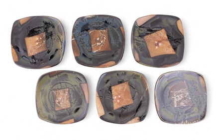 Artisan Earthenware Dinner Plates (6)