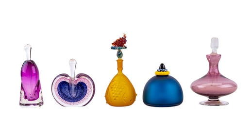 Artisan Crystal and Blown Glass Perfume Bottles