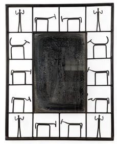 Frederick Weinburg Figural Iron Mirror