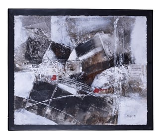 Charles Chapin (20th C) Large Mixed Media Art