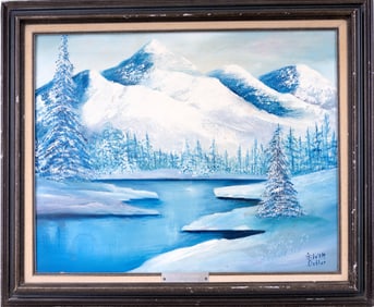 Ailean Detter Oil on Canvas "Blue Splendor"