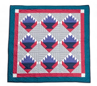 Folk Art Quilt Square Hanging (Leatta Kiefer)