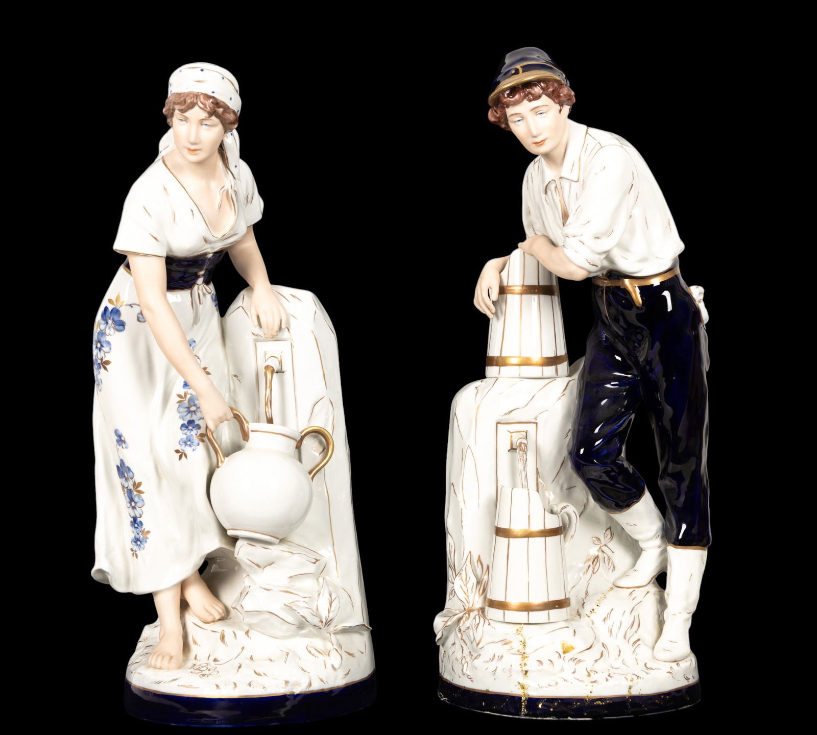 Pair, Royal Dux Porcelain Figure (1 of 11)